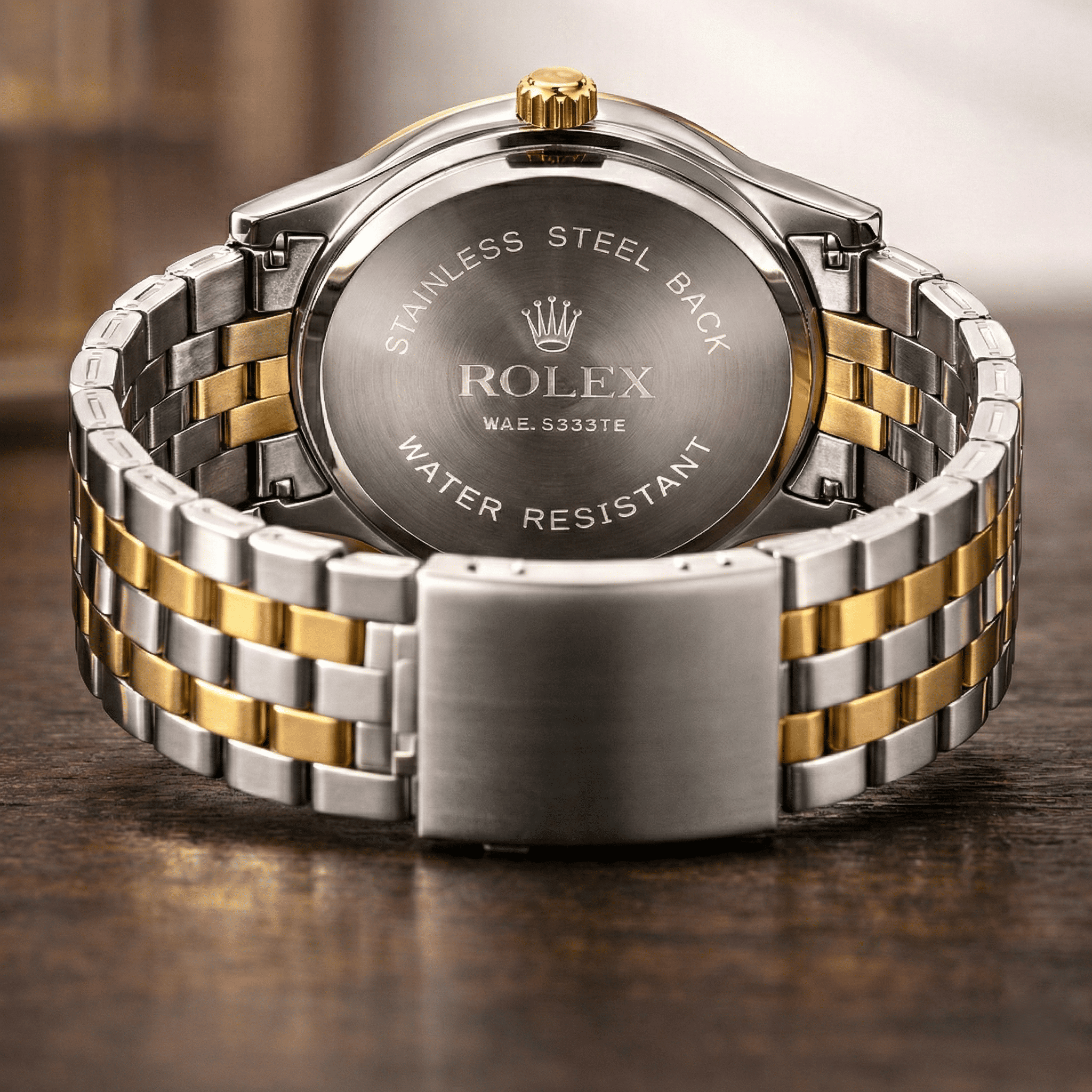 Rolex Stainless Steel Watch Silver Gold