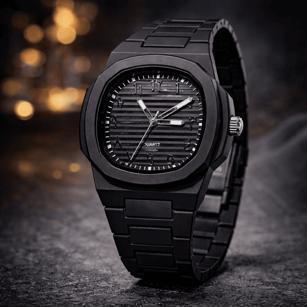 Universe Point Arabic Aura black quartz watch