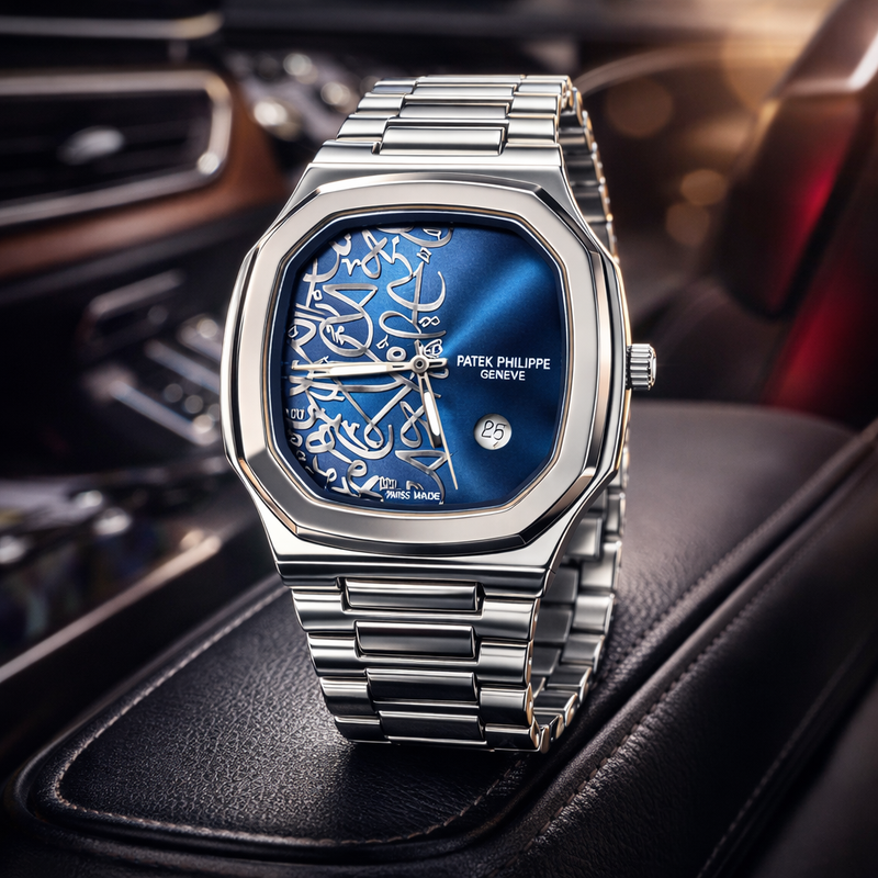 Pitak Philippe Inspired Luxury Men’s Watch – Arabic Dial Texture, A+ Quality