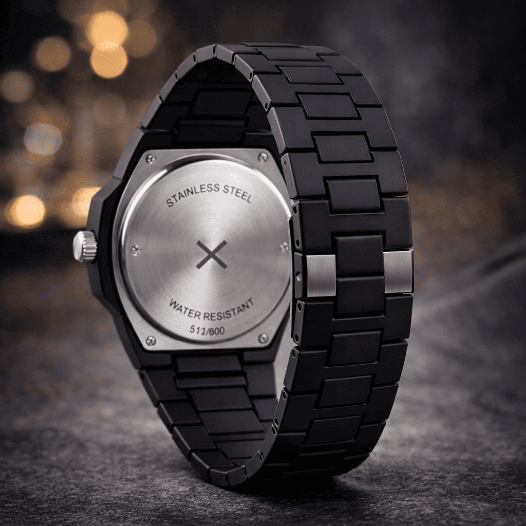 Universe Point Arabic Aura black quartz watch