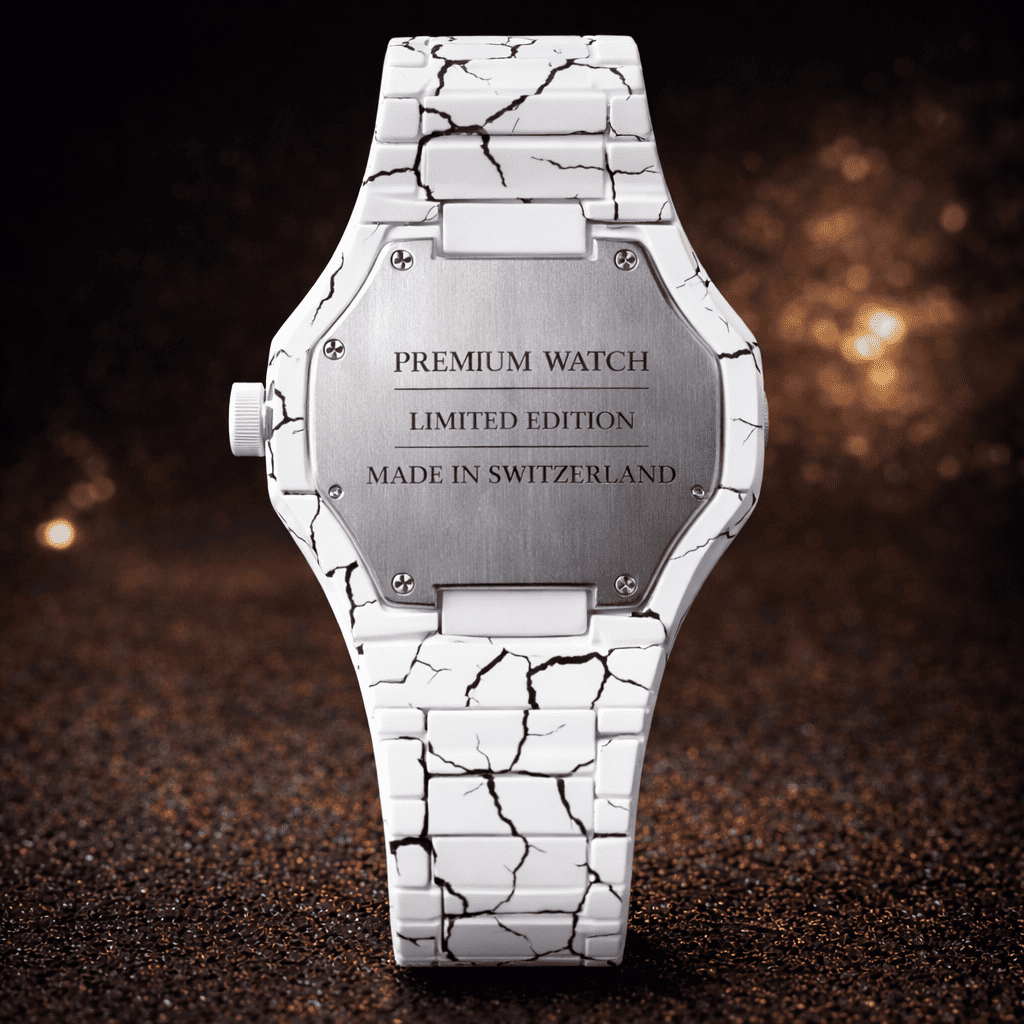 White Arabic Marble Aura Watch